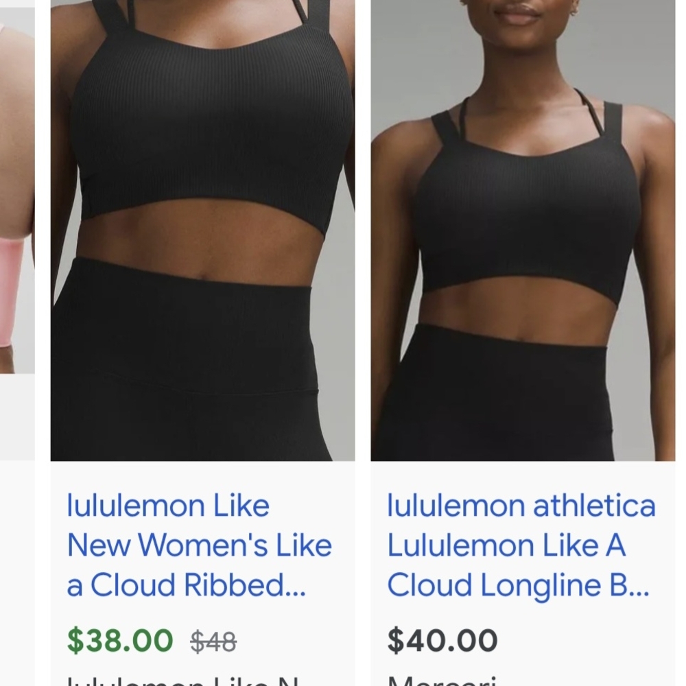 lululemon athletica Black Sports Bra